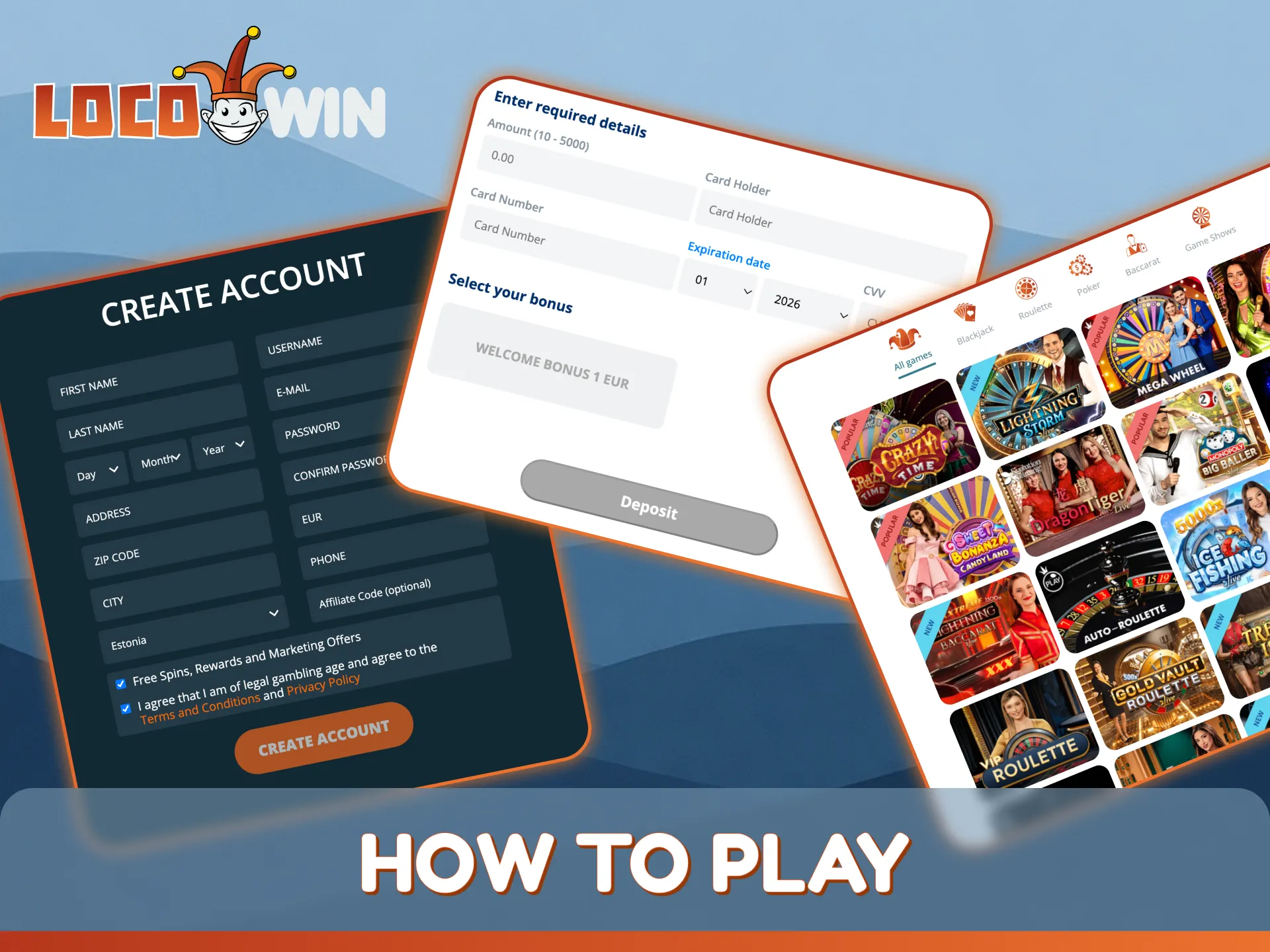 Follow our guide to learn how to play live casino games at LocoWin.