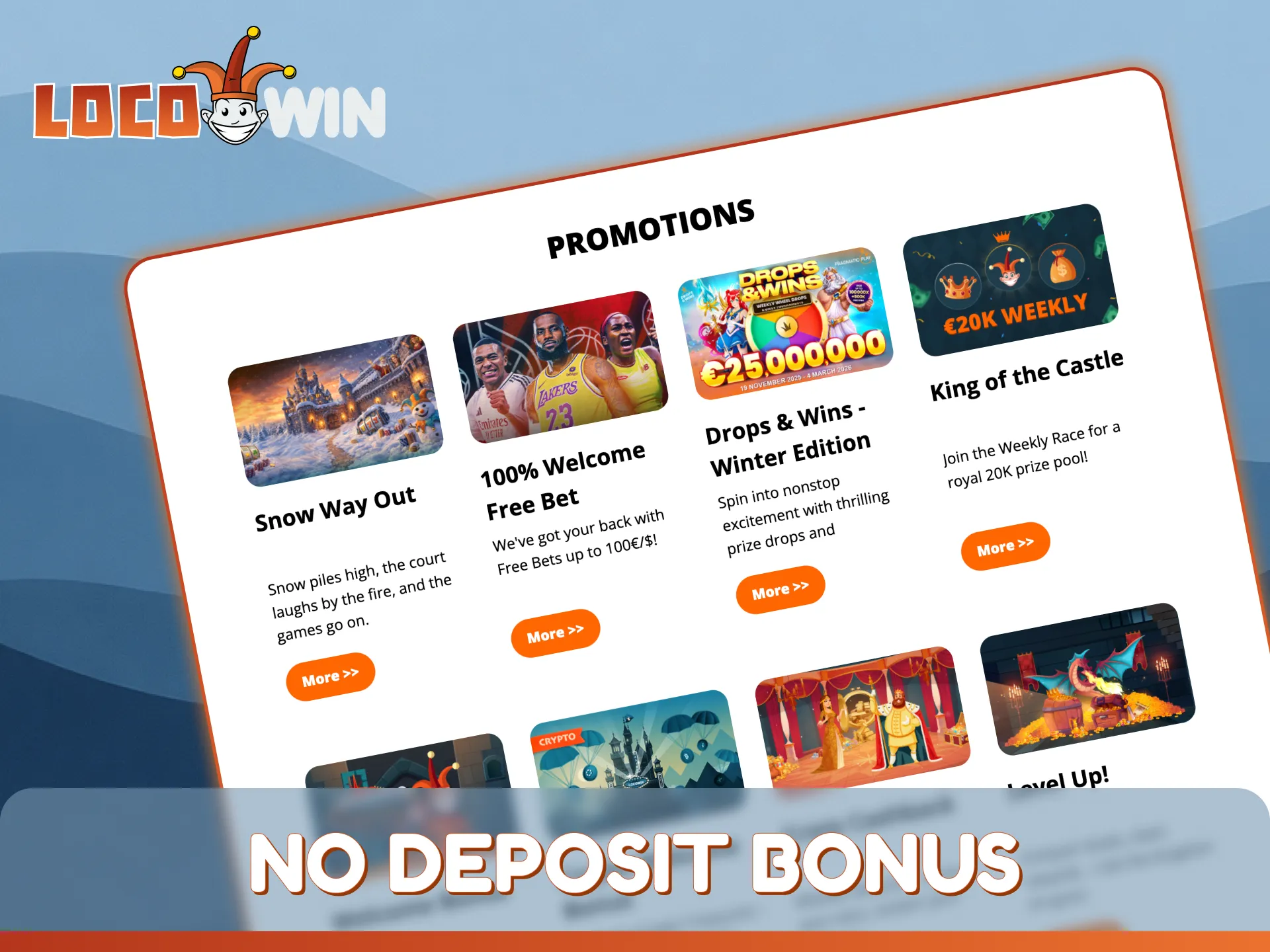 Claim your LocoWin no deposit bonus to play without any risk.