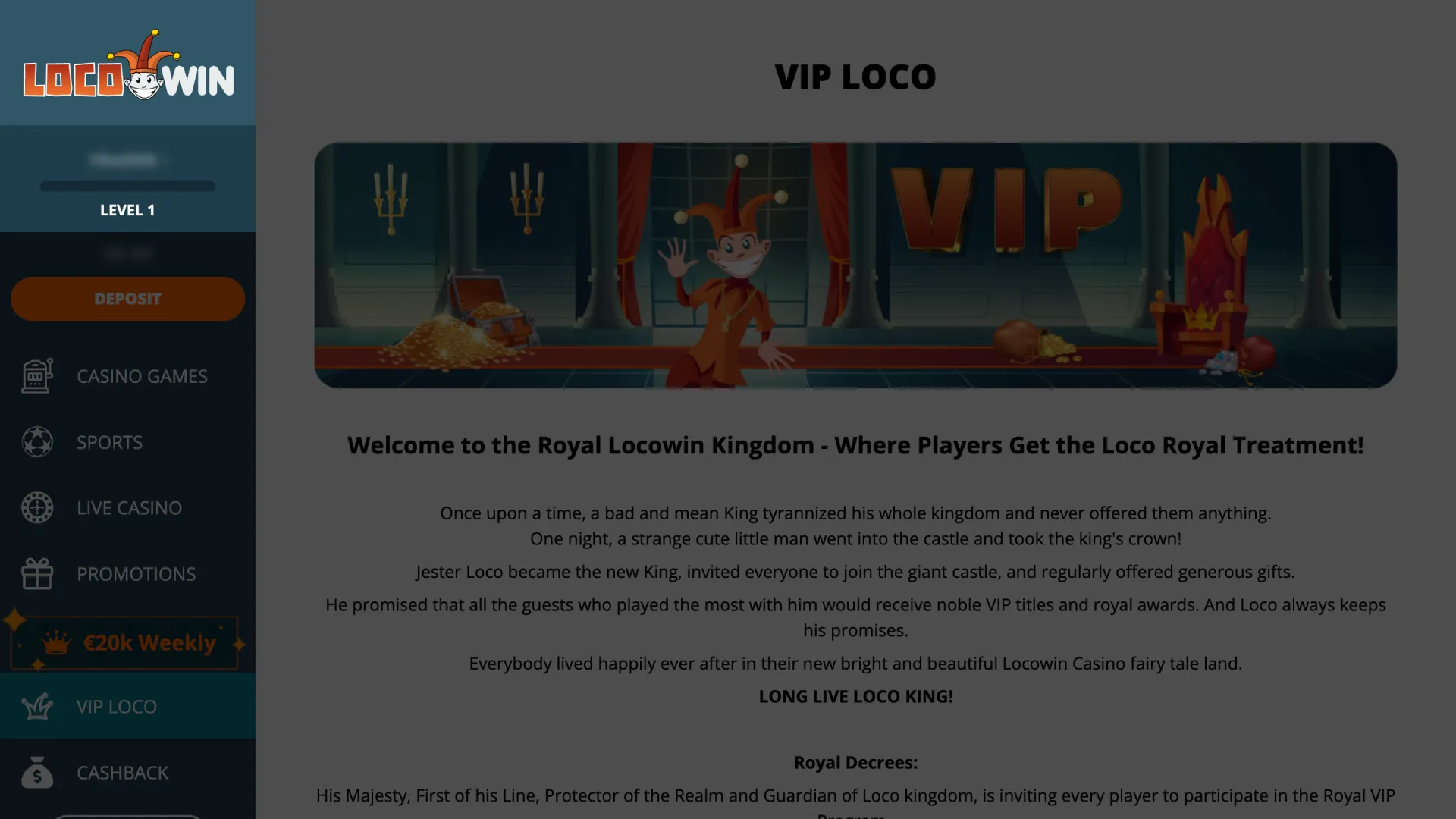 Stay tuned and wait for a response from the LocoWin VIP team.